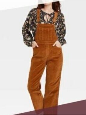 Universal Thread plus size 14w Rust Corduroy Overalls